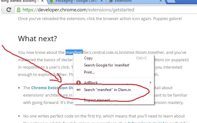 Search in Olam.in  from Chrome web store to be run with OffiDocs Chromium online