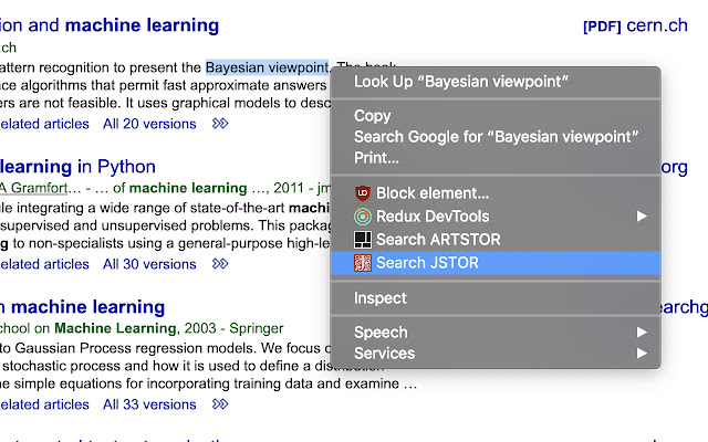 Search JSTOR  from Chrome web store to be run with OffiDocs Chromium online