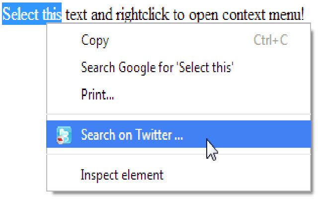 Search on Twitter button (by CE SA.org)  from Chrome web store to be run with OffiDocs Chromium online