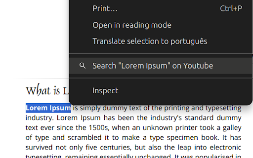 Search on Youtube  from Chrome web store to be run with OffiDocs Chromium online