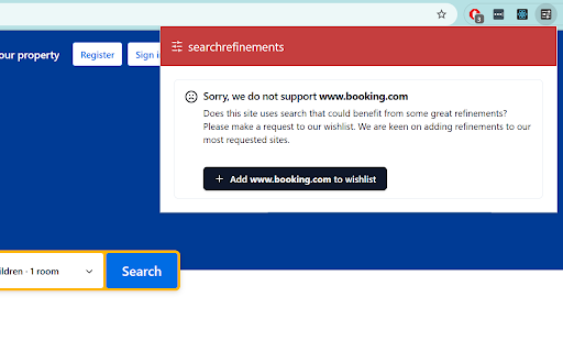 searchrefinements  from Chrome web store to be run with OffiDocs Chromium online