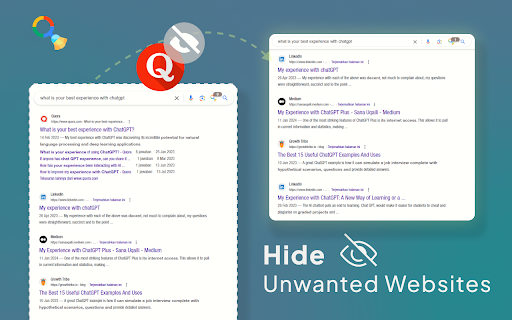 Search Sanitizer  from Chrome web store to be run with OffiDocs Chromium online