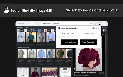 Search Shein by Image  ID  from Chrome web store to be run with OffiDocs Chromium online