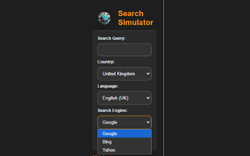 Search Simulator FREE SEO Tools FREE  from Chrome web store to be run with OffiDocs Chromium online