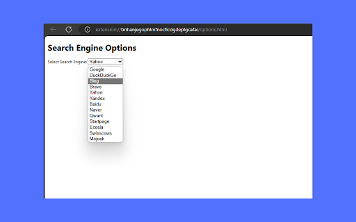 Search Switch  from Chrome web store to be run with OffiDocs Chromium online