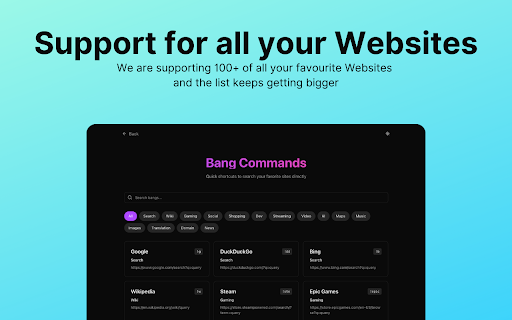 SearchThing  from Chrome web store to be run with OffiDocs Chromium online