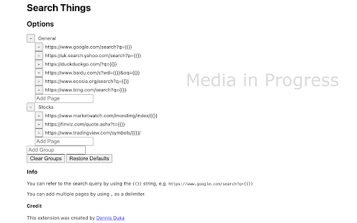 Search Things  from Chrome web store to be run with OffiDocs Chromium online