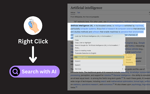 Search with AI  from Chrome web store to be run with OffiDocs Chromium online