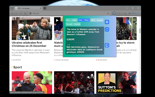 SEA Translator  from Chrome web store to be run with OffiDocs Chromium online