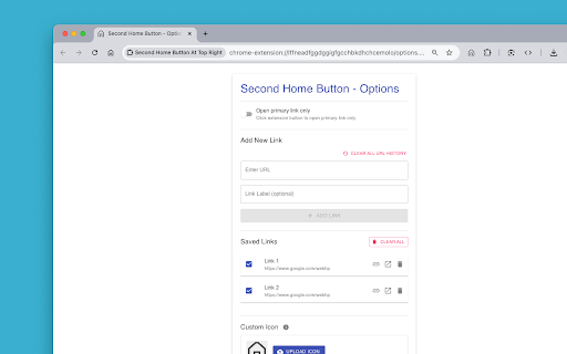 Second Home Button At Top Right  from Chrome web store to be run with OffiDocs Chromium online