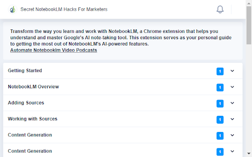 Secret NotebookLM Hacks For Marketers  from Chrome web store to be run with OffiDocs Chromium online