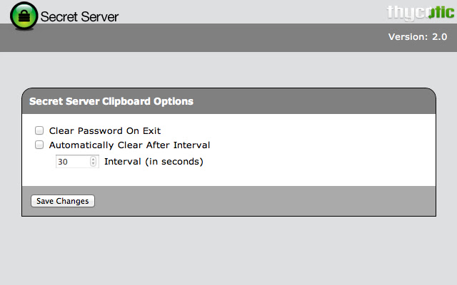 Secret Server Clipboard Utility  from Chrome web store to be run with OffiDocs Chromium online