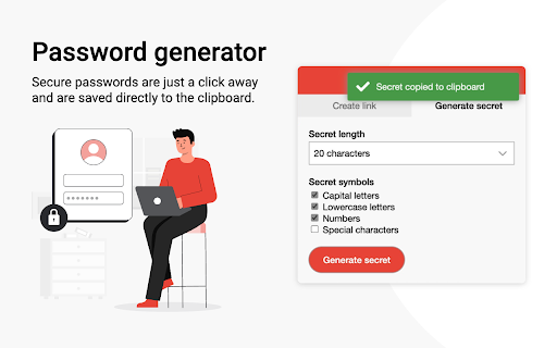 Secret Sharer  from Chrome web store to be run with OffiDocs Chromium online