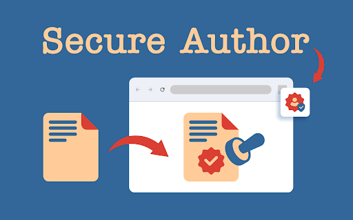 SecureAuthor  from Chrome web store to be run with OffiDocs Chromium online