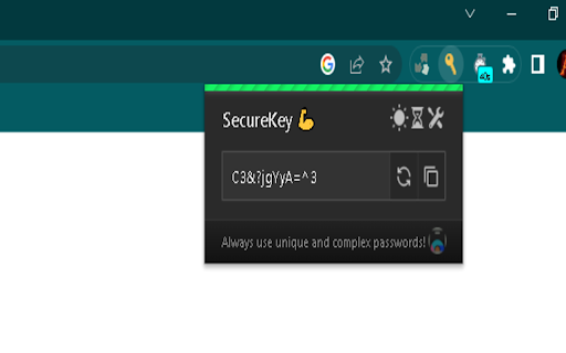 SecureKey  from Chrome web store to be run with OffiDocs Chromium online