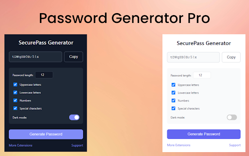 SecurePass Generator Pro  from Chrome web store to be run with OffiDocs Chromium online