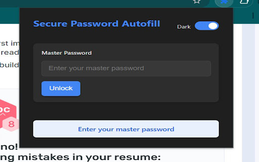 Secure Password Autofill  from Chrome web store to be run with OffiDocs Chromium online