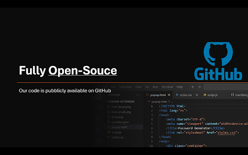 Secure  Private Password Generator  from Chrome web store to be run with OffiDocs Chromium online