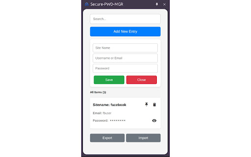 Secure PWD MGR  from Chrome web store to be run with OffiDocs Chromium online