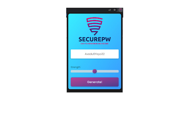 SecurePW Readable Password Generator  from Chrome web store to be run with OffiDocs Chromium online