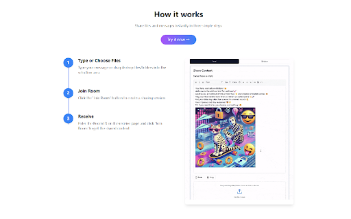 Secure share extension  from Chrome web store to be run with OffiDocs Chromium online