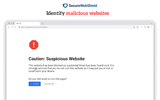 Secure WebShield  from Chrome web store to be run with OffiDocs Chromium online