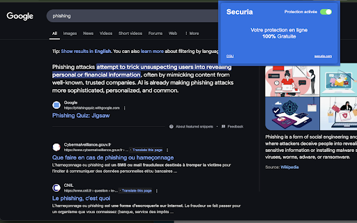 Securia  from Chrome web store to be run with OffiDocs Chromium online