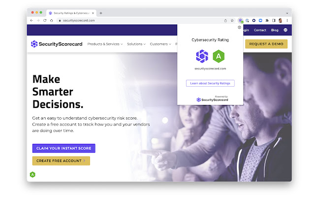 SecurityScorecard Security تقييمات من متجر Chrome الإلكتروني ليتم تشغيلها باستخدام OffiDocs Chromium عبر الإنترنت