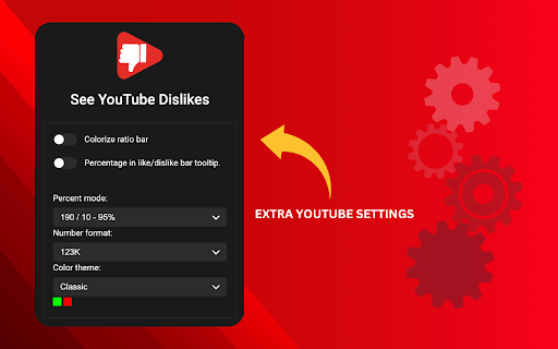 See YouTube Dislikes  from Chrome web store to be run with OffiDocs Chromium online