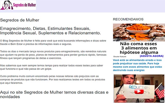 Segredos de Mulher  from Chrome web store to be run with OffiDocs Chromium online