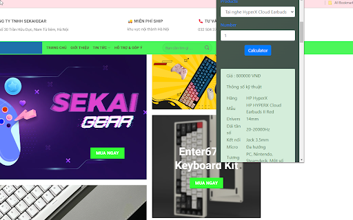 Sekaigear  from Chrome web store to be run with OffiDocs Chromium online