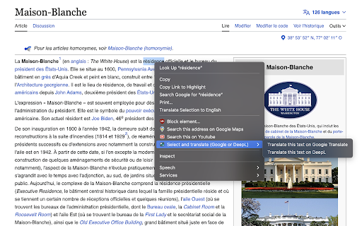 Select and translate (Google or DeepL) from Chrome web store to be run with OffiDocs Chromium online Select and translate (Google or DeepL) from Chrome web store to be run with OffiDocs Chromium online