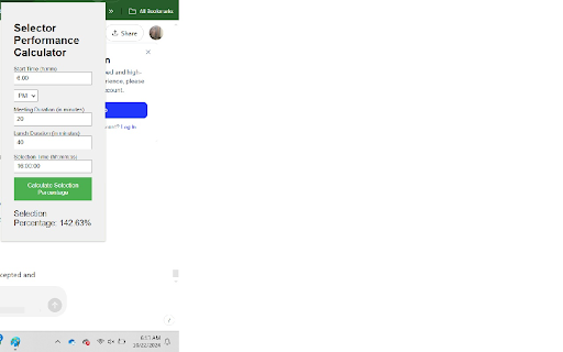 Selector Performance Calculator  from Chrome web store to be run with OffiDocs Chromium online