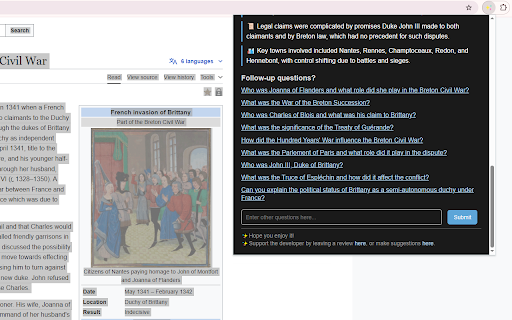 Select  Summarize AI Summary and QA Tool  from Chrome web store to be run with OffiDocs Chromium online