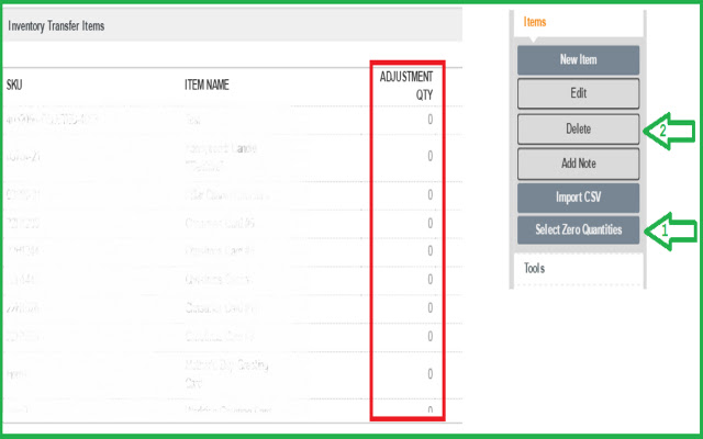 Select Zero Quantities (fix for microbiz.com)  from Chrome web store to be run with OffiDocs Chromium online