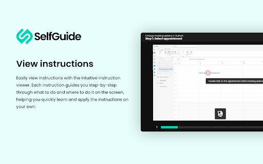 SelfGuide  from Chrome web store to be run with OffiDocs Chromium online