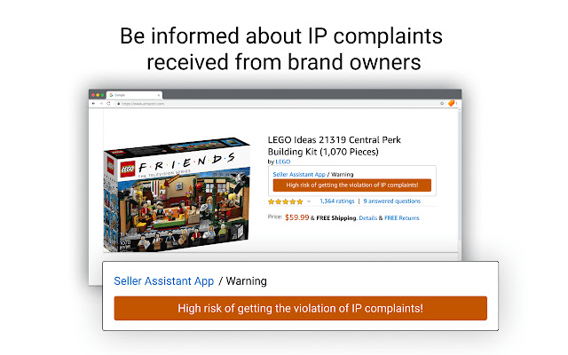 Seller Assistant App / Warning  from Chrome web store to be run with OffiDocs Chromium online
