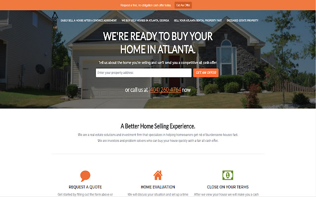 Sell My House Fast Atlanta  from Chrome web store to be run with OffiDocs Chromium online