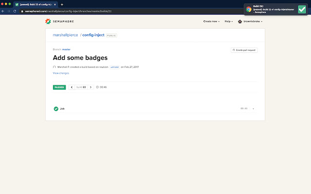 Semaphore CI Notifier  from Chrome web store to be run with OffiDocs Chromium online