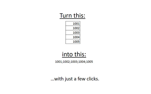 Semi Colon List Delimiter  from Chrome web store to be run with OffiDocs Chromium online