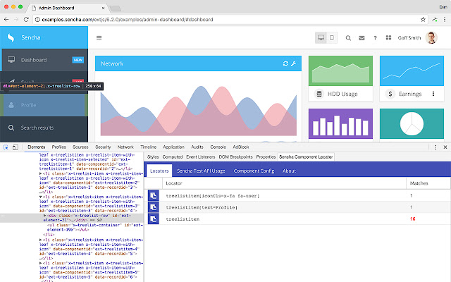 Sencha Component Locator  from Chrome web store to be run with OffiDocs Chromium online