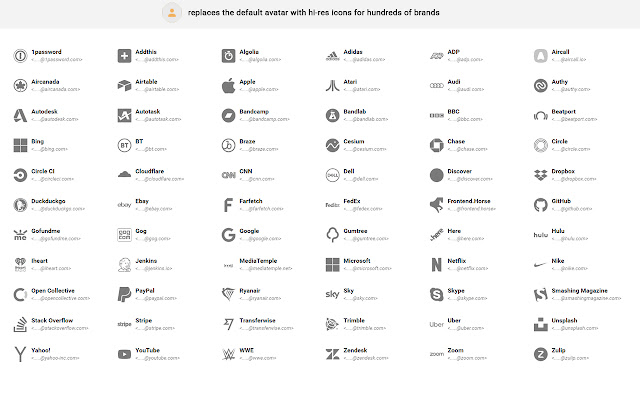 Sender Avatar Icons for Gmail  from Chrome web store to be run with OffiDocs Chromium online