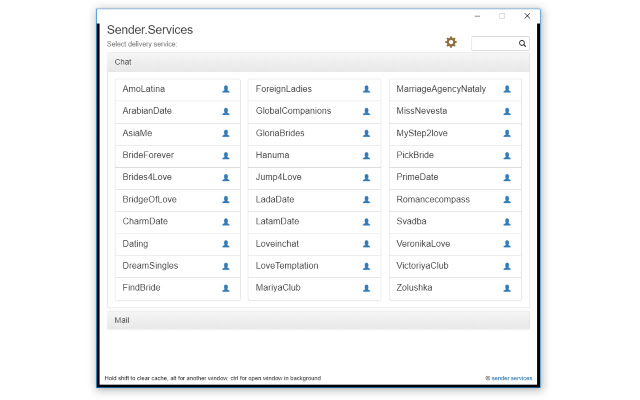 Sender.Services  from Chrome web store to be run with OffiDocs Chromium online