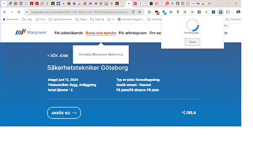 Send Page Content  from Chrome web store to be run with OffiDocs Chromium online