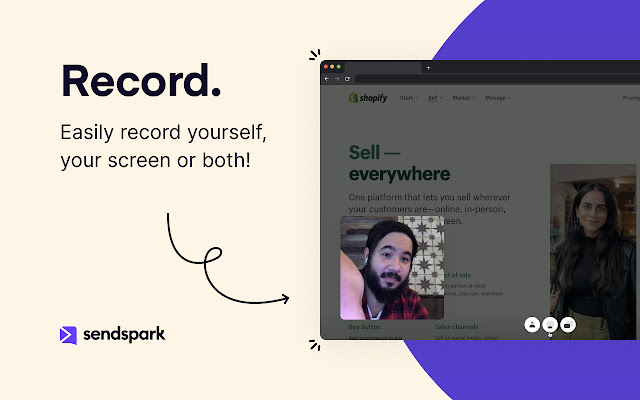 Sendspark Video and Screen Recorder  from Chrome web store to be run with OffiDocs Chromium online