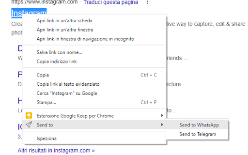 Send to  from Chrome web store to be run with OffiDocs Chromium online