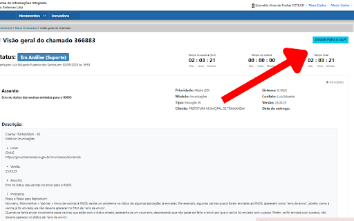 Send to GLPI  from Chrome web store to be run with OffiDocs Chromium online