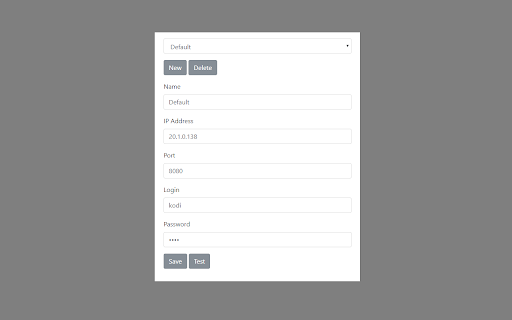 SendToKodi  from Chrome web store to be run with OffiDocs Chromium online