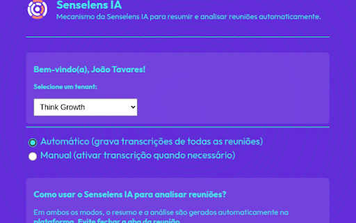 Senselens AI  from Chrome web store to be run with OffiDocs Chromium online