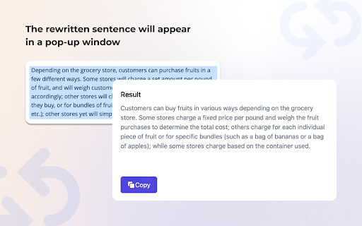 Sentence Rewriter  from Chrome web store to be run with OffiDocs Chromium online